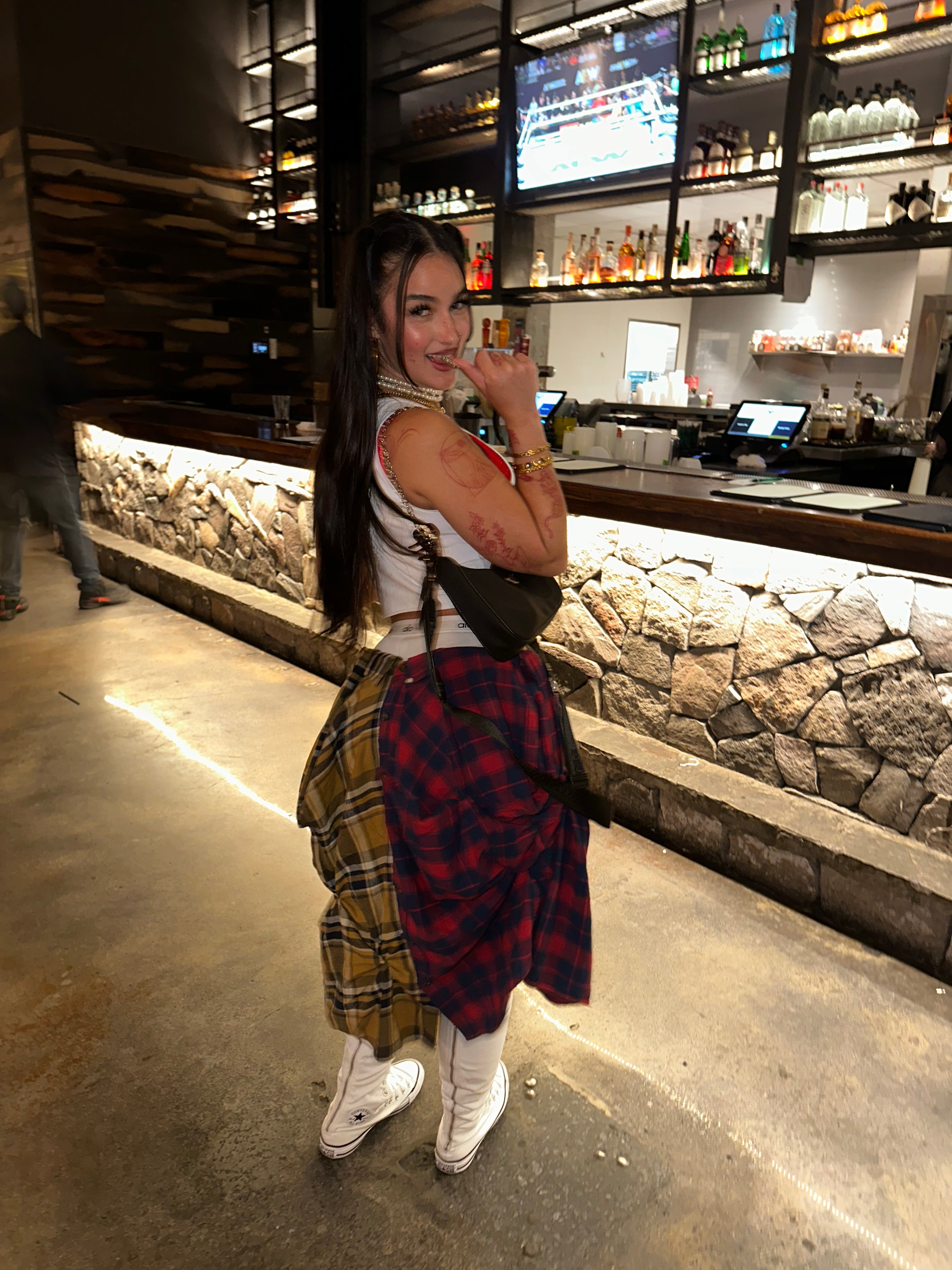 P.Y.T plaid skirt 001
