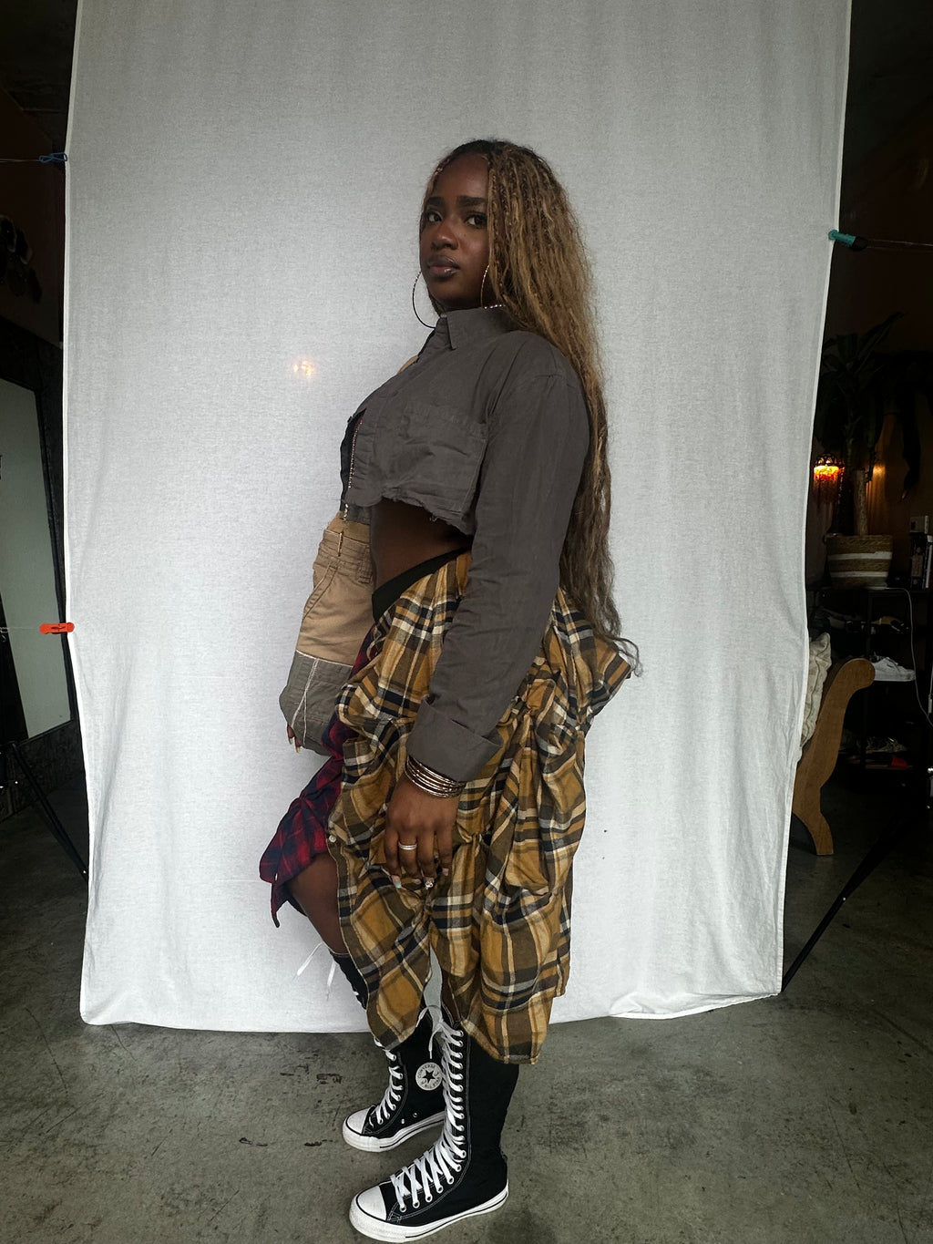 P.Y.T plaid skirt 001