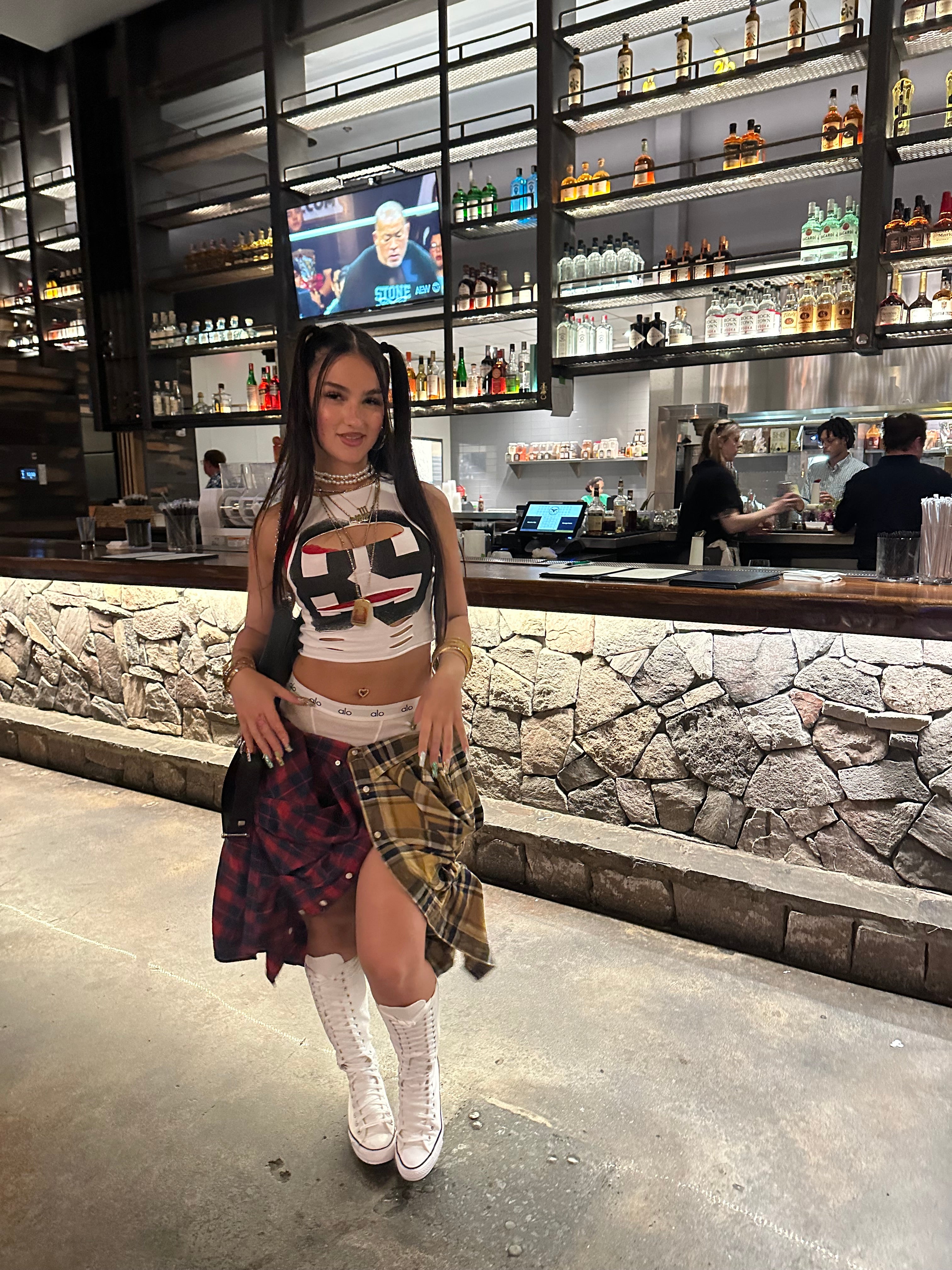 P.Y.T plaid skirt 001