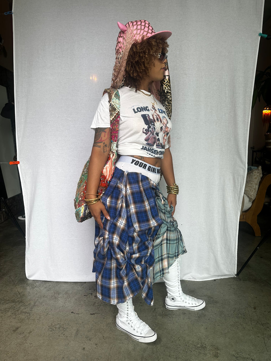P.Y.T plaid skirt 002