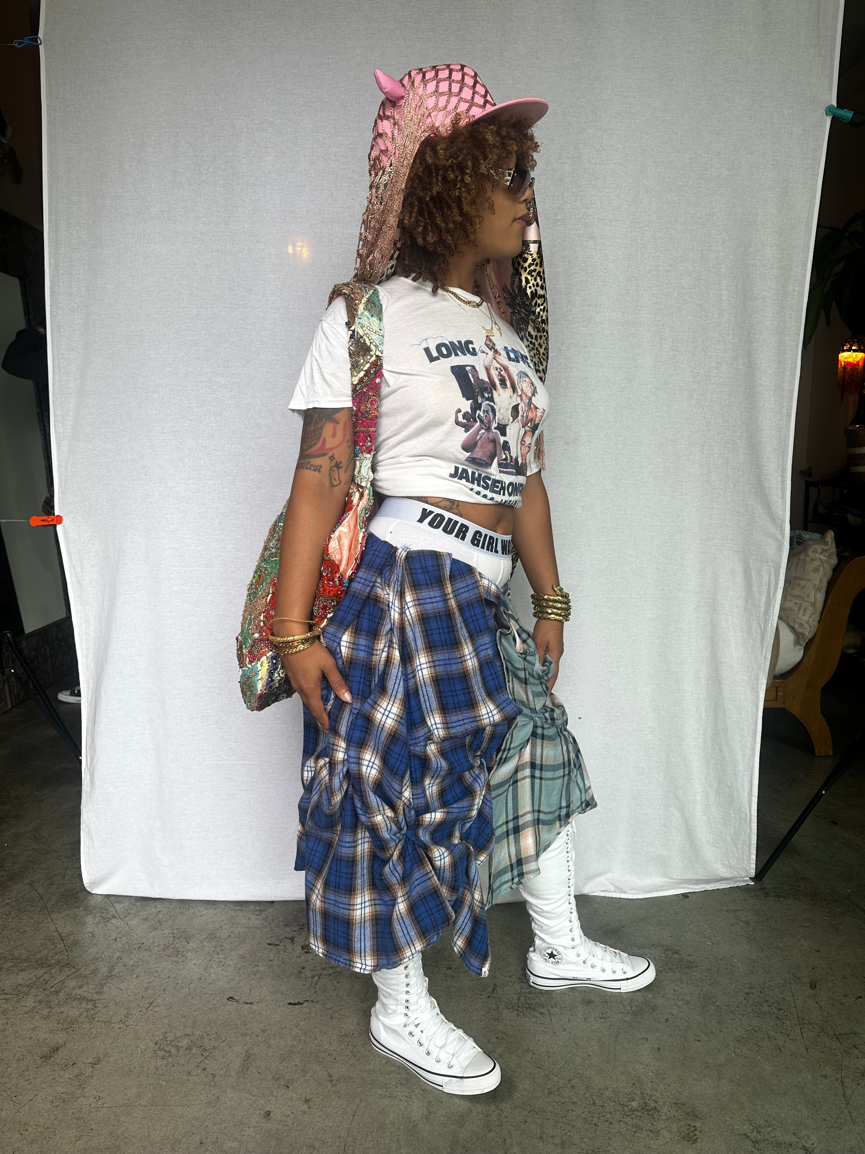 P.Y.T plaid skirt 002