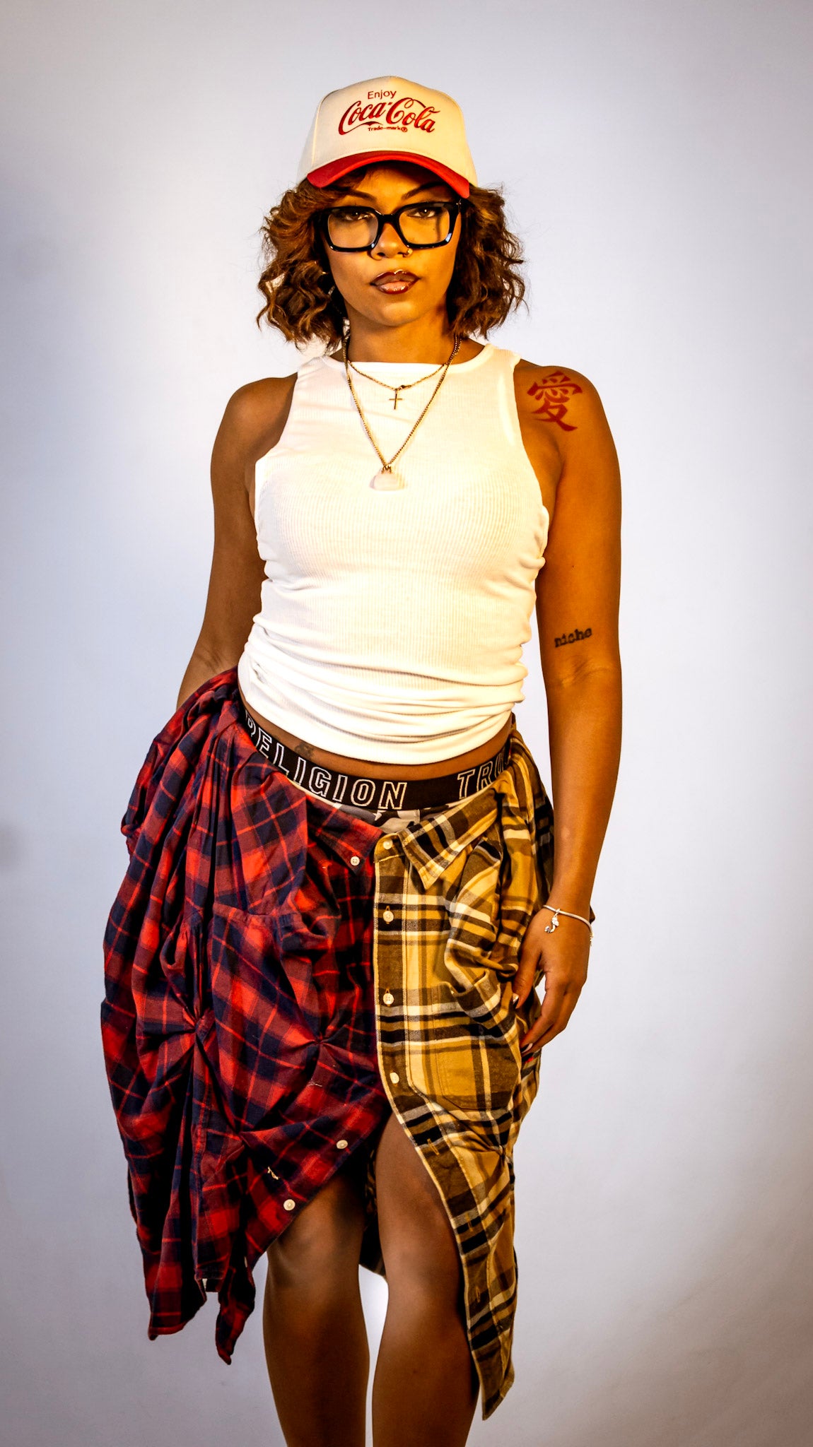 P.Y.T plaid skirt 001