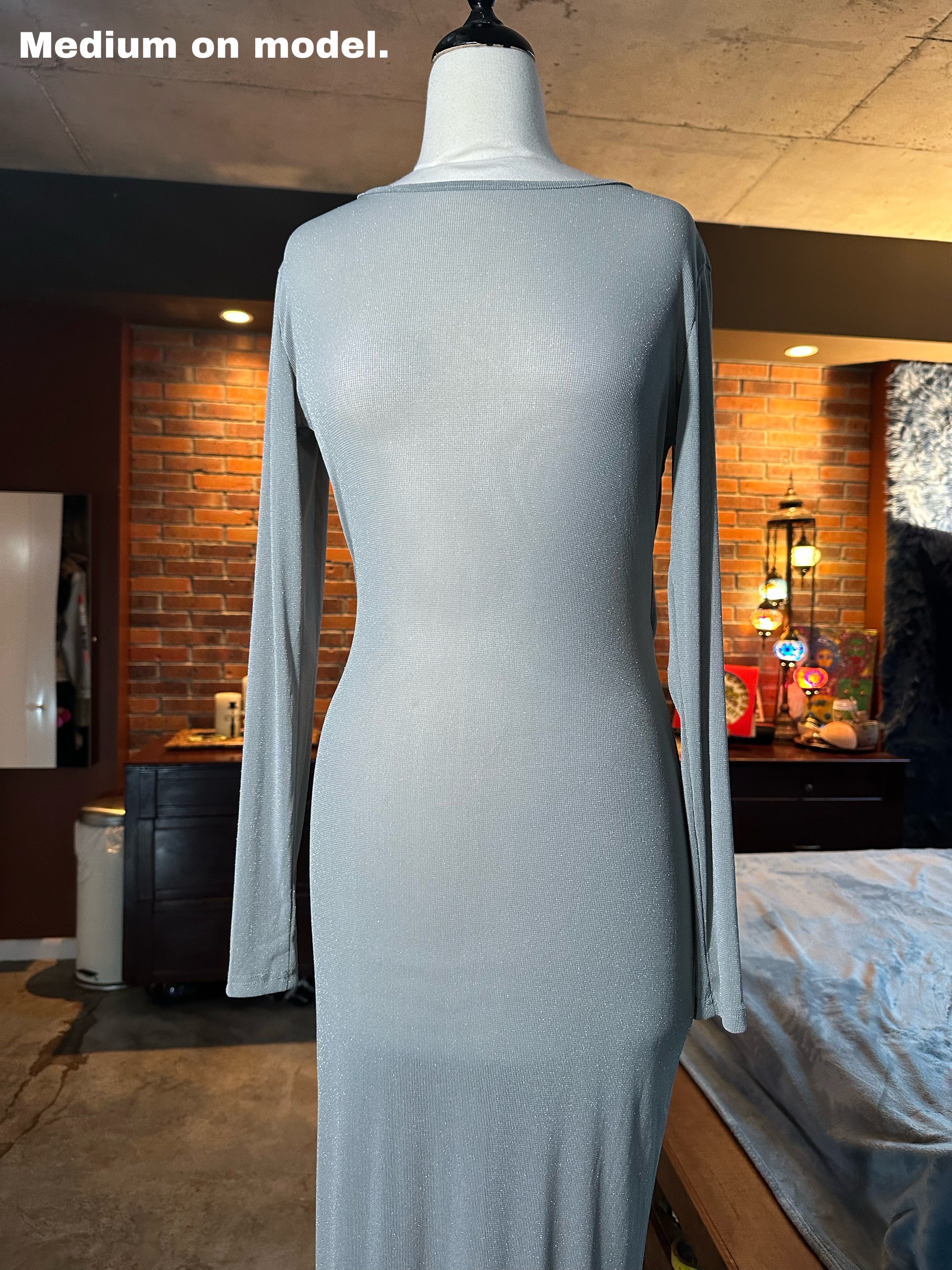 backless sheer dress