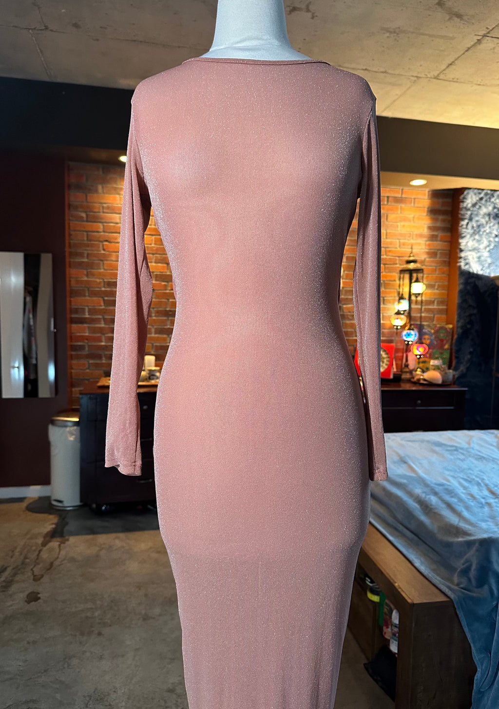backless sheer dress